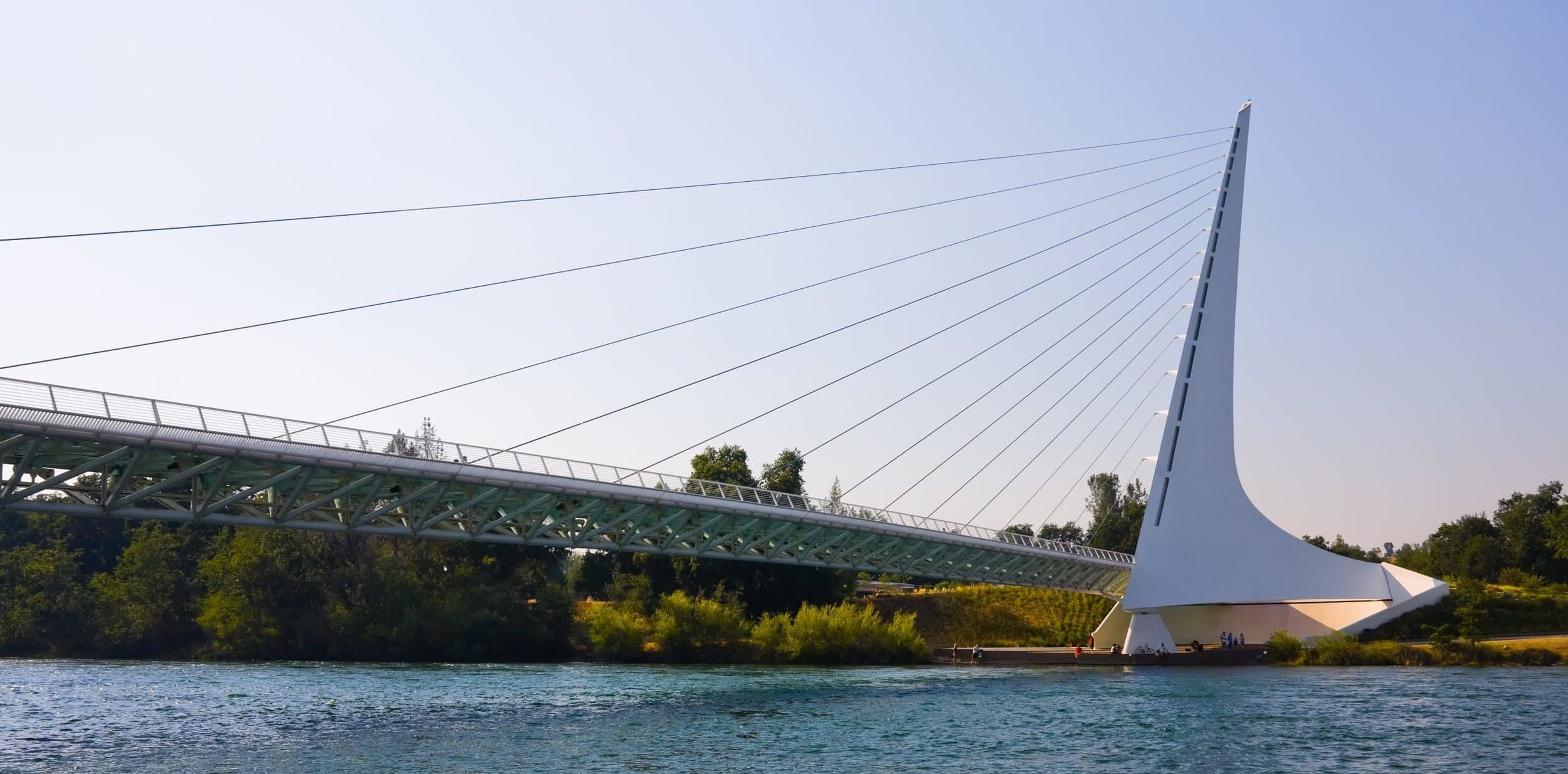 Famous Sundial Bridge in Redding California