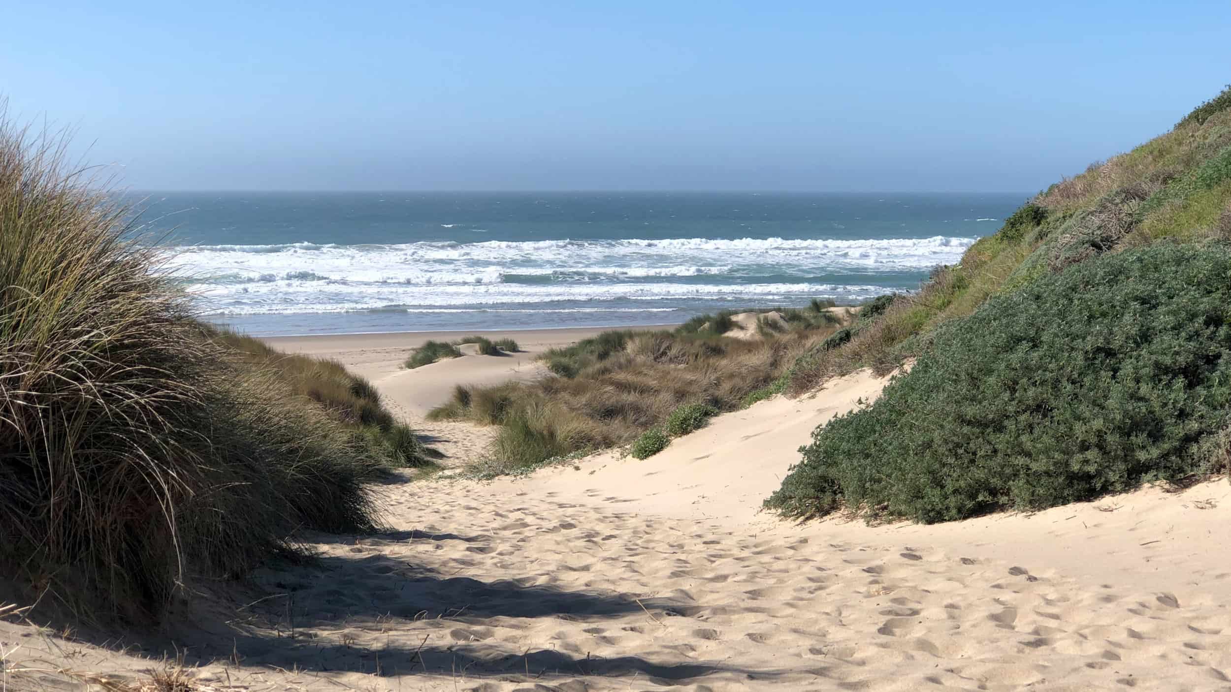 Sandy trail onto beach