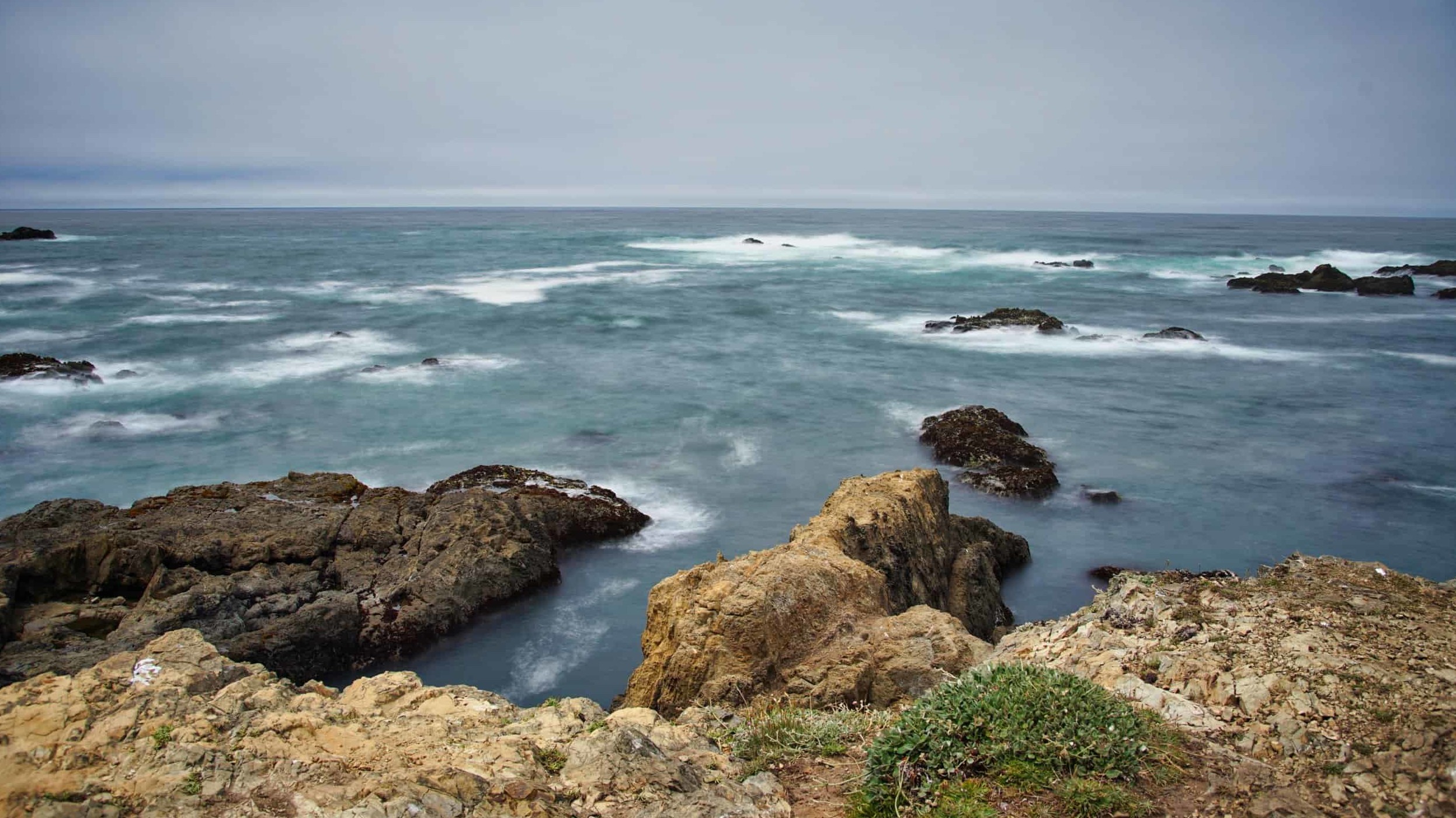 coastal view of ocean and boulders at MacKerricher State Park