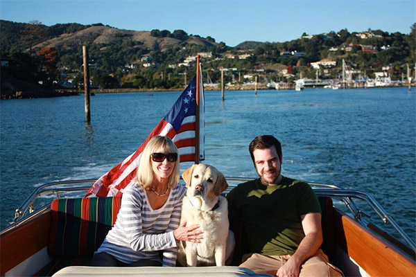 Kayla, Roxanne and Jeff on the S.F. Bay