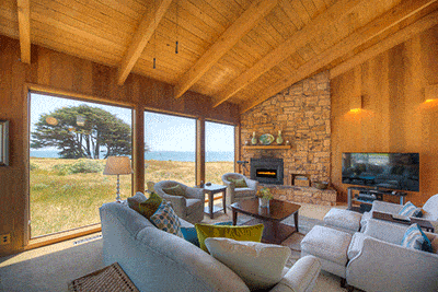 living room of Abalone Ranch