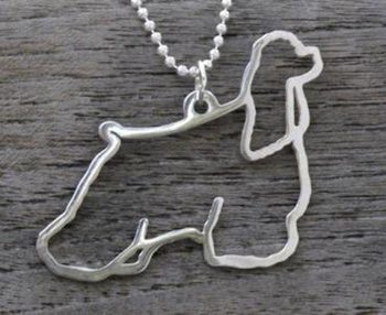 silver cocker spaniel pendant