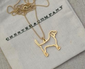 Gold Beagle Pendant