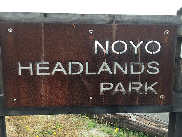 Noyo Headlands Park sign