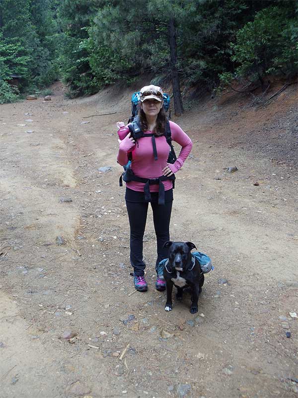 Izora and Schay backpacking