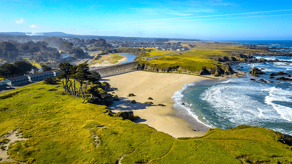 aerial view of beach